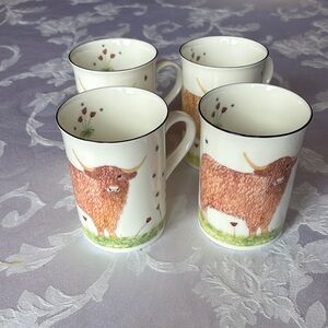 Highland Cow Mug Set of 4